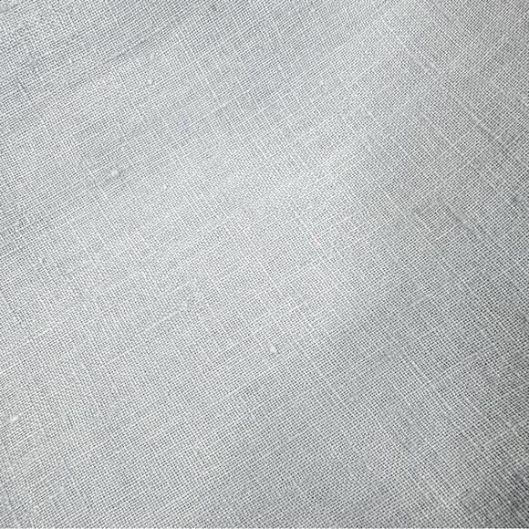 FLAX 100% Linen Light Blue Over Size Button Crew Neck Long Sleeve Pockets Sz L - Picture 10 of 14